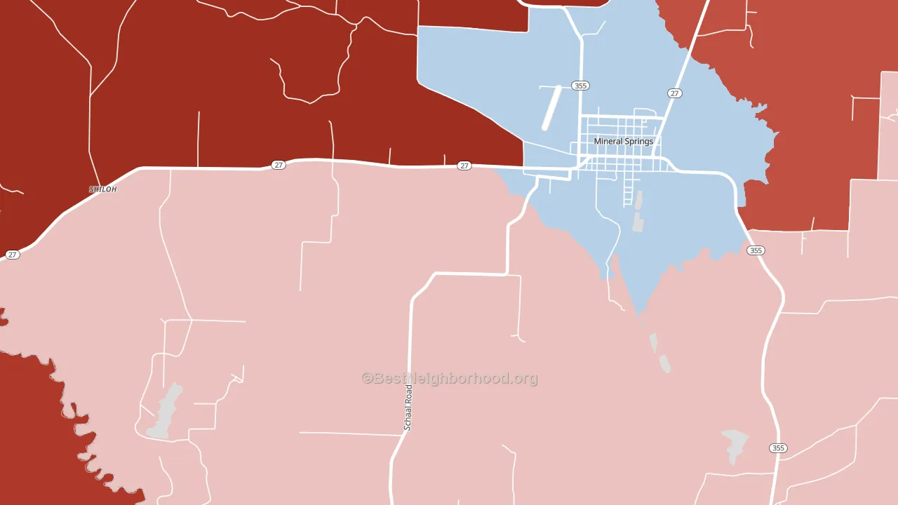 Buck Range, AR block-group political-lean map