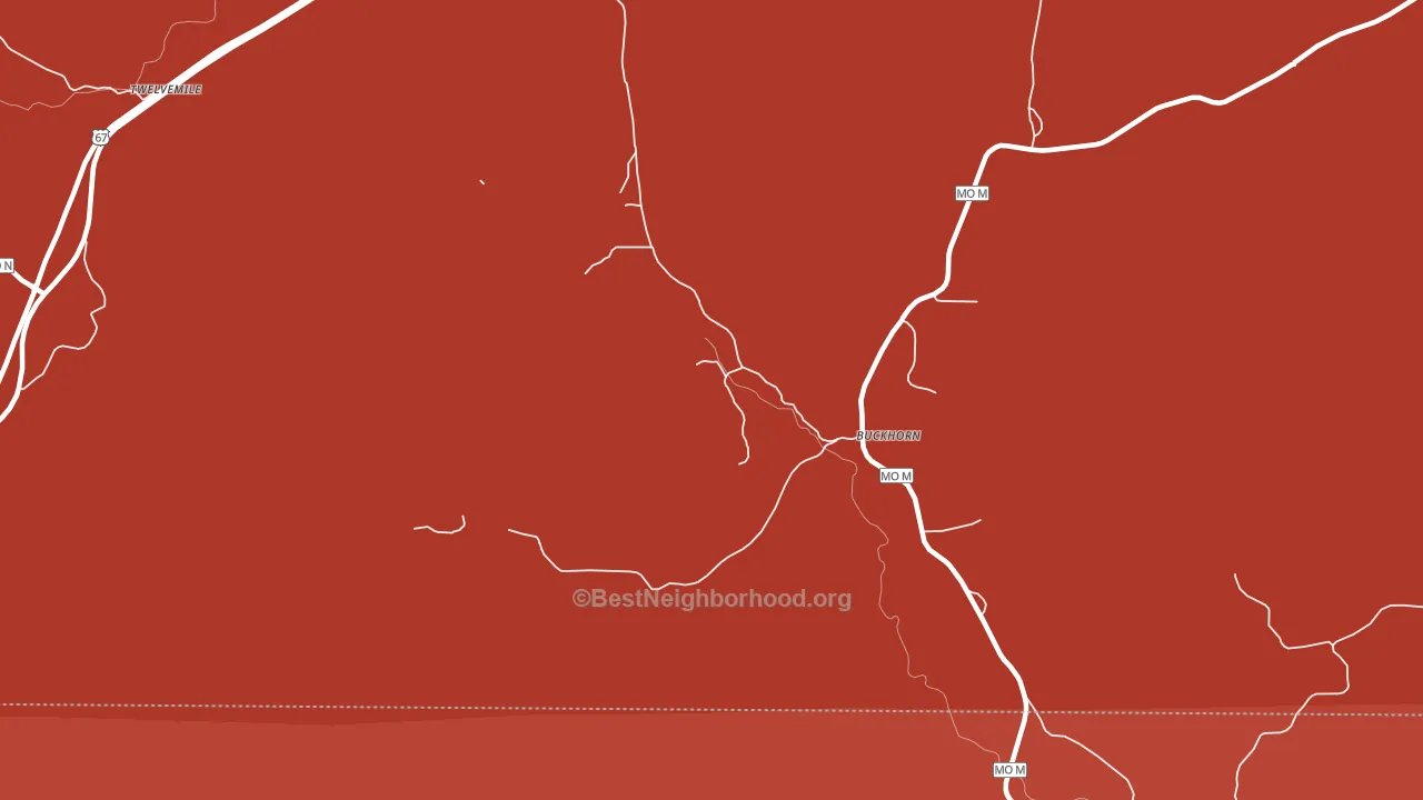 Buckhorn, MO block-group political-lean map