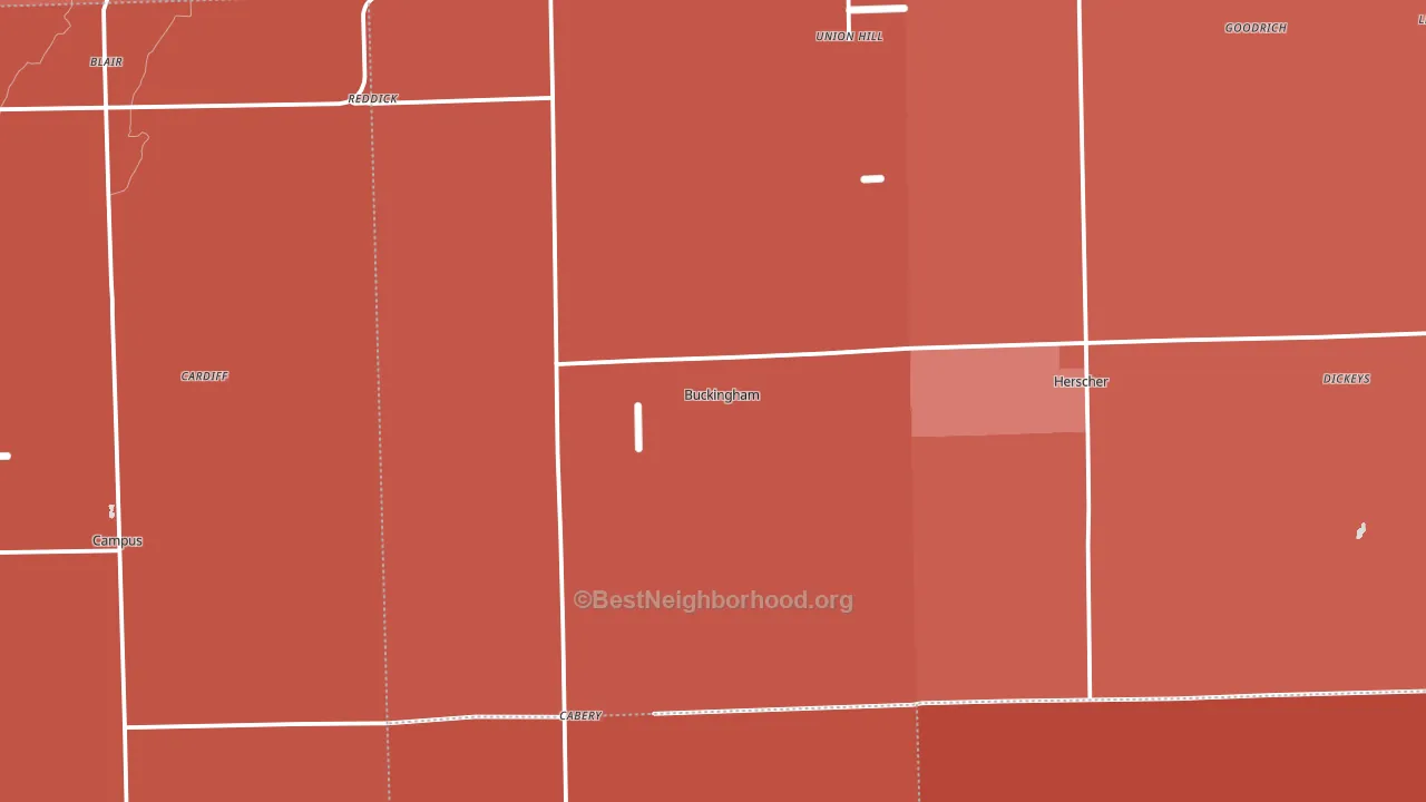 Buckingham, IL block-group political-lean map
