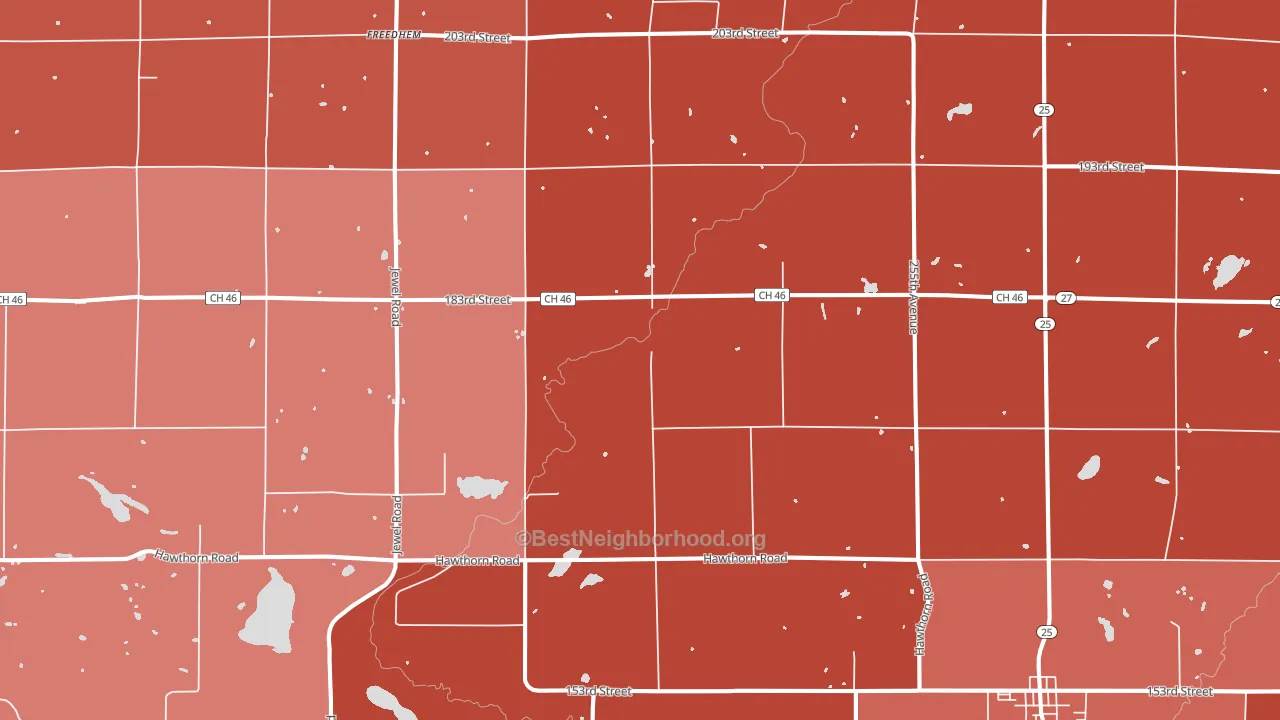 Buckman, MN block-group political-lean map