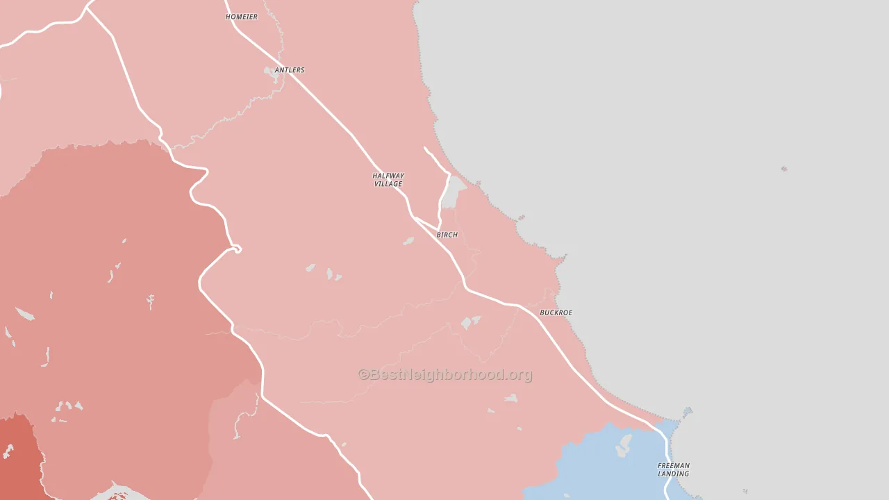 Buckroe, MI block-group political-lean map