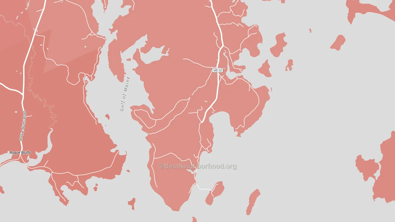 Bucks Harbor, ME block-group political-lean map