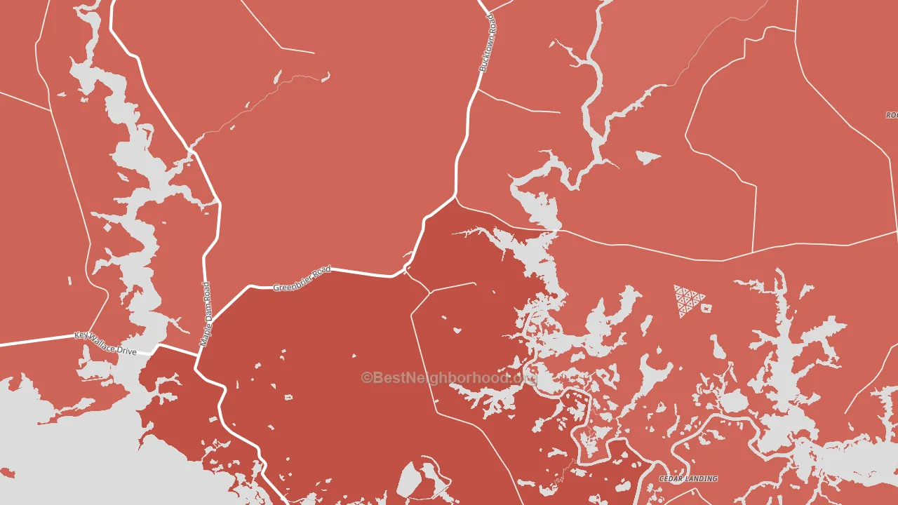 Bucktown, MD block-group political-lean map