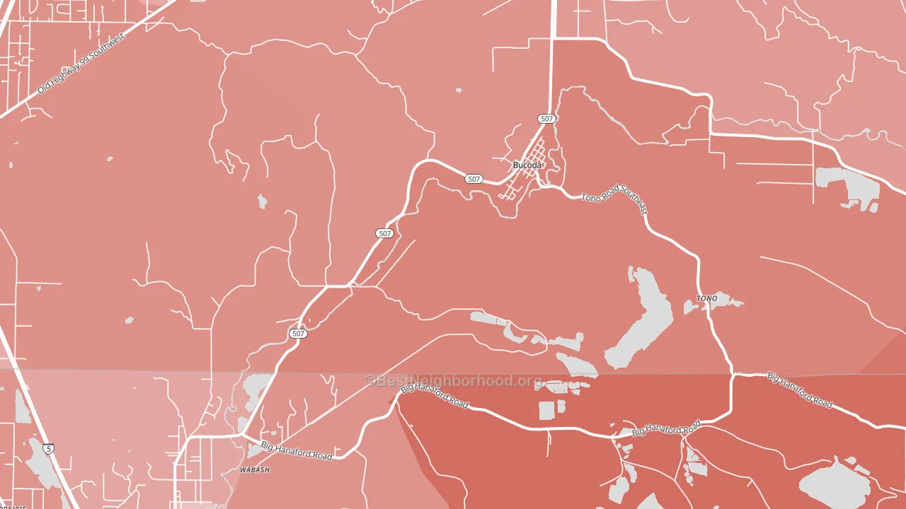 Bucoda, WA block-group political-lean map