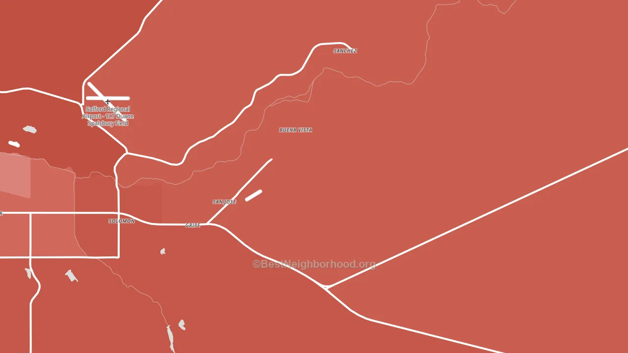 Buena Vista, AZ block-group political-lean map