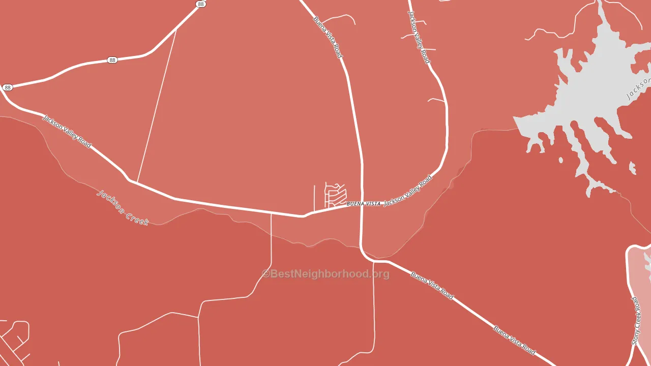 Buena Vista, CA block-group political-lean map