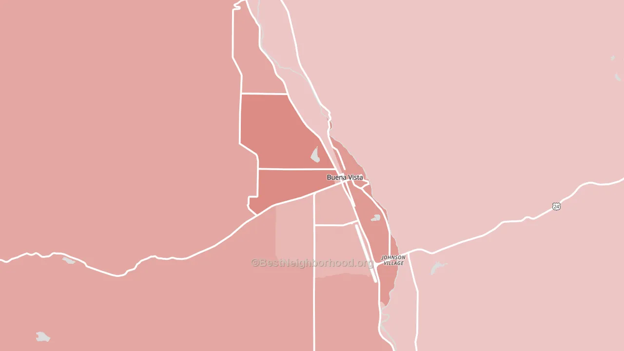 Buena Vista, CO block-group political-lean map