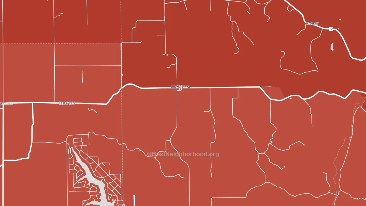 Buena Vista, IN block-group political-lean map