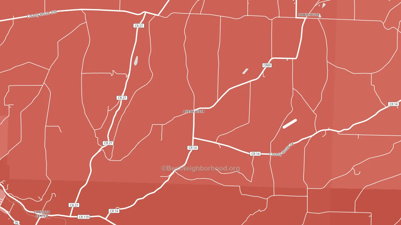 Buena Vista, NY block-group political-lean map