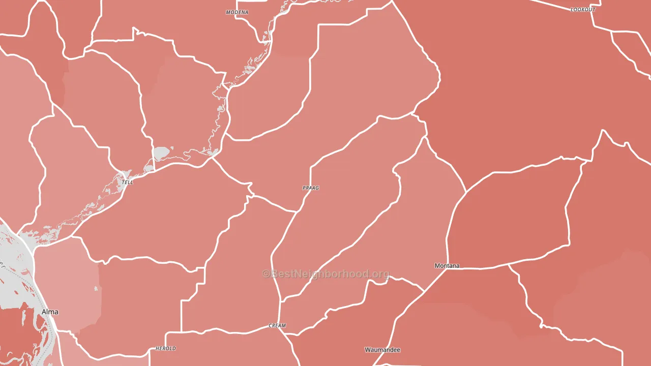 Buffalo County, WI block-group political-lean map