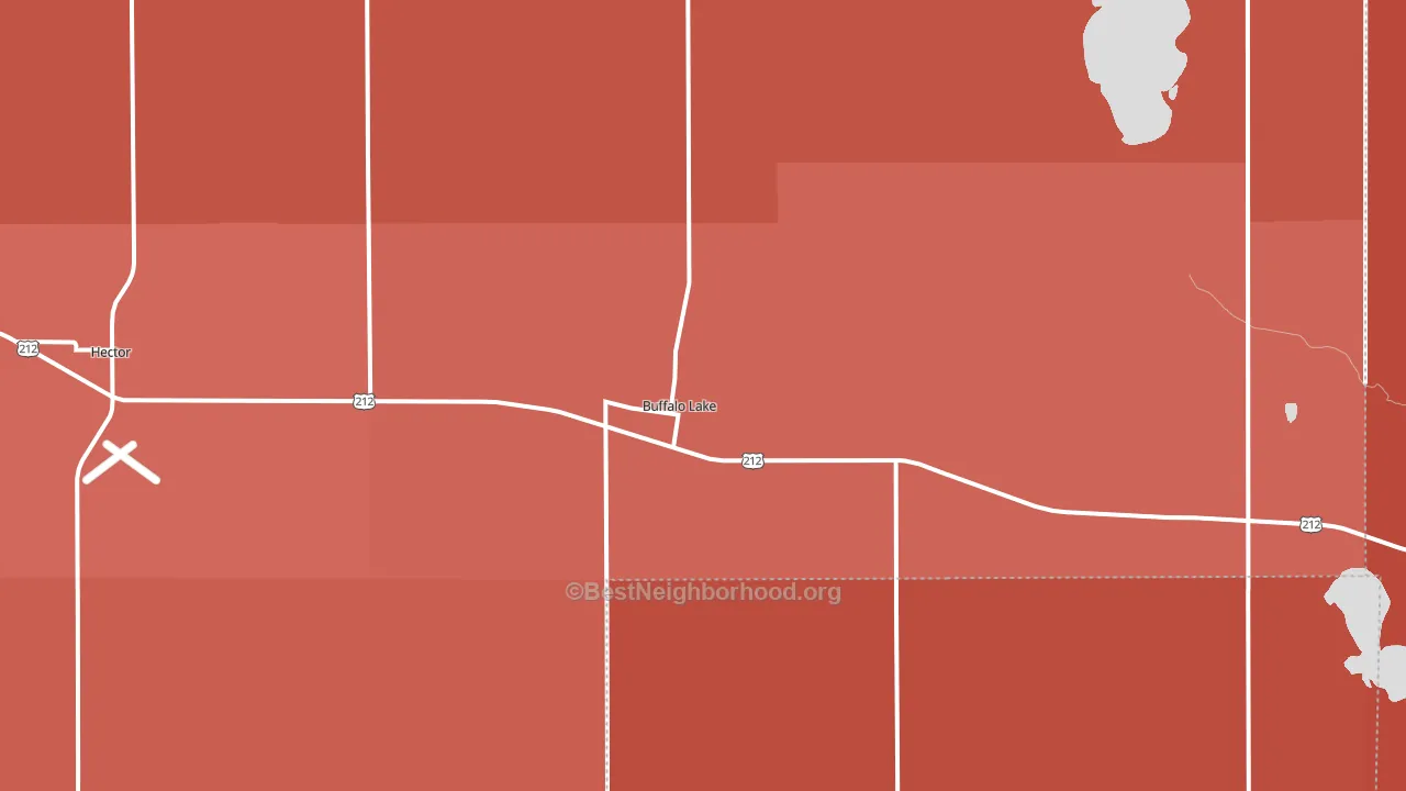Buffalo Lake, MN block-group political-lean map