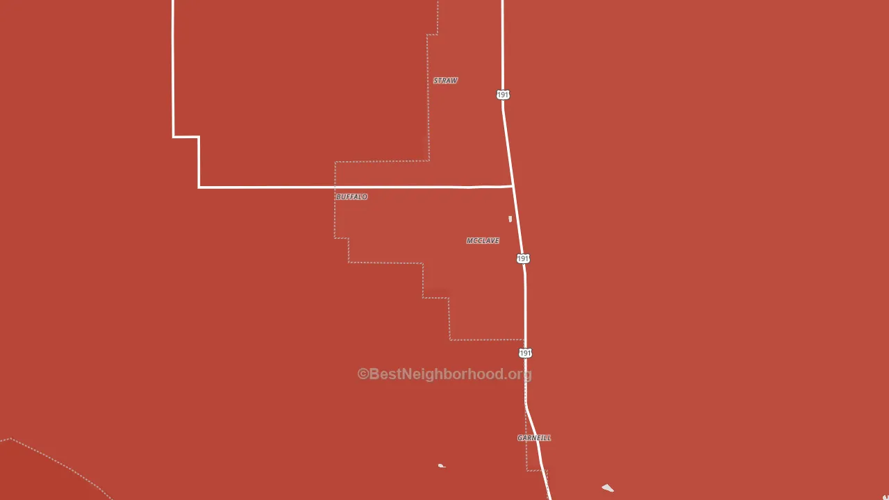 Buffalo, MT block-group political-lean map