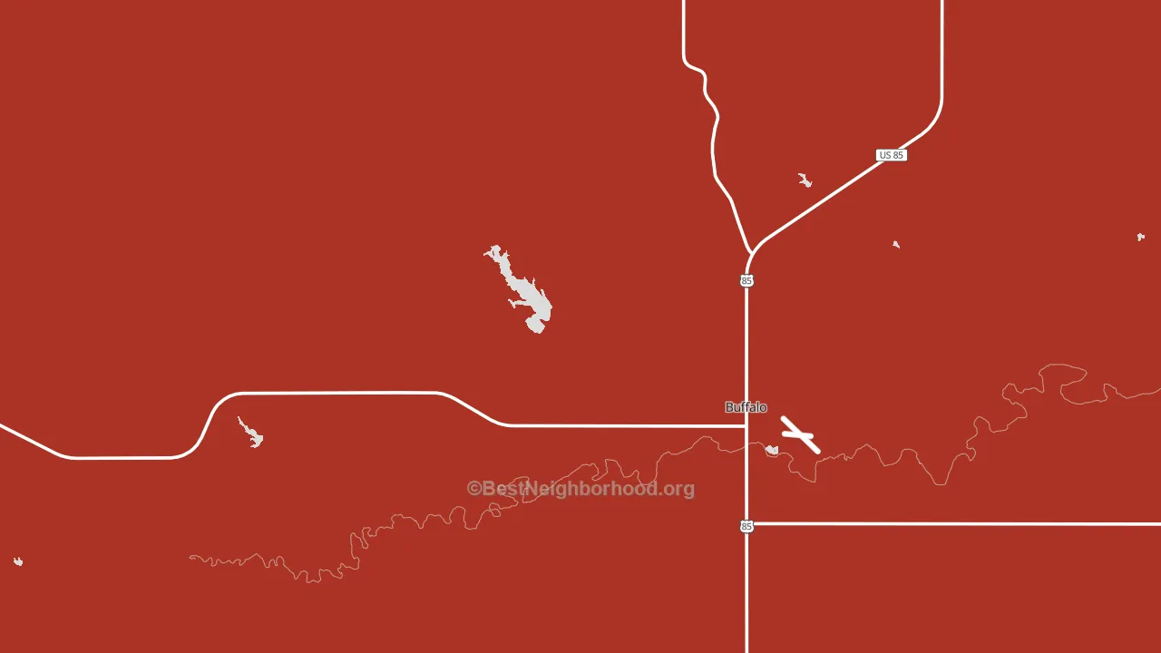 Buffalo, SD block-group political-lean map