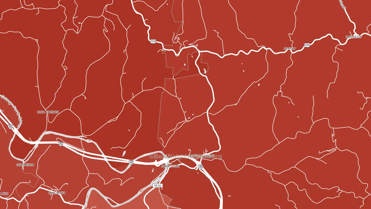 Buffalo Valley, TN block-group political-lean map