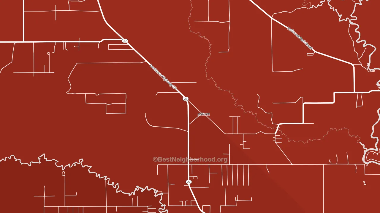 Buhler, LA block-group political-lean map