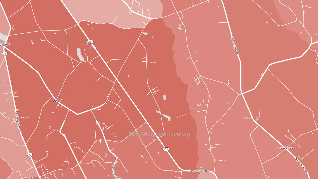 Buie, NC block-group political-lean map