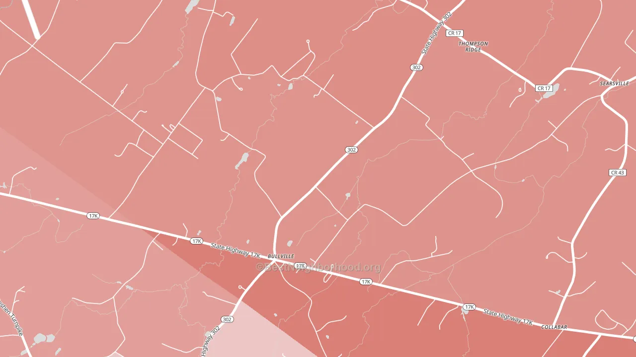 Bullville, NY block-group political-lean map