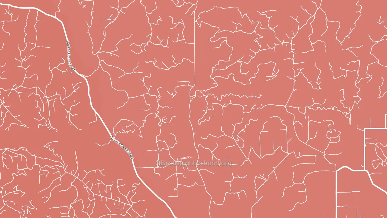 Bunker, WA block-group political-lean map