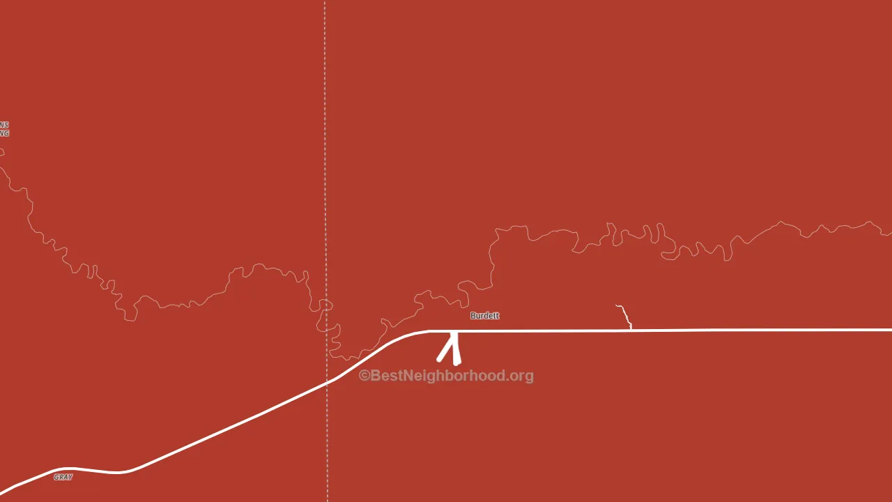 Burdett, KS block-group political-lean map