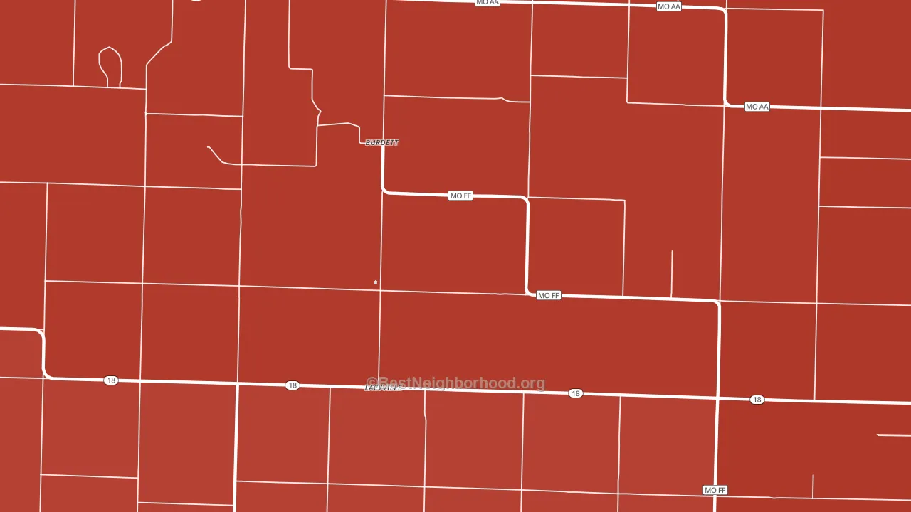 Burdett, MO block-group political-lean map