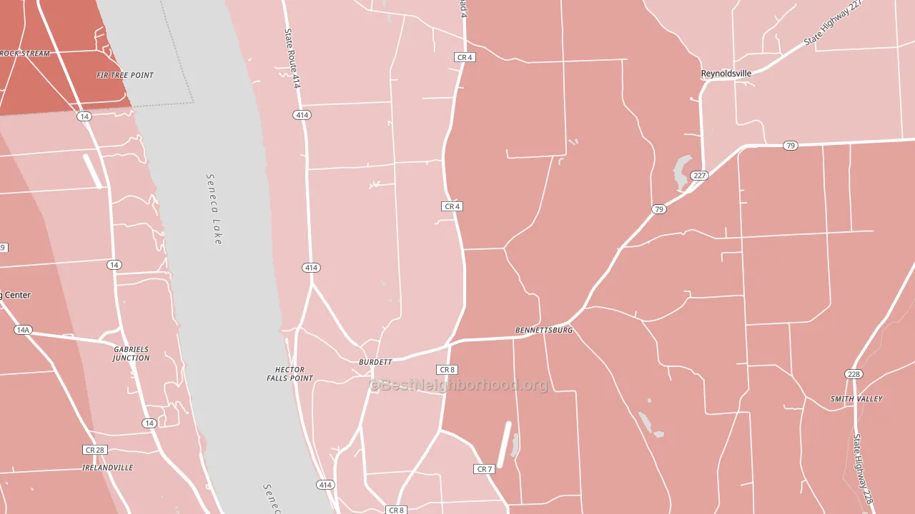 Burdett, NY block-group political-lean map