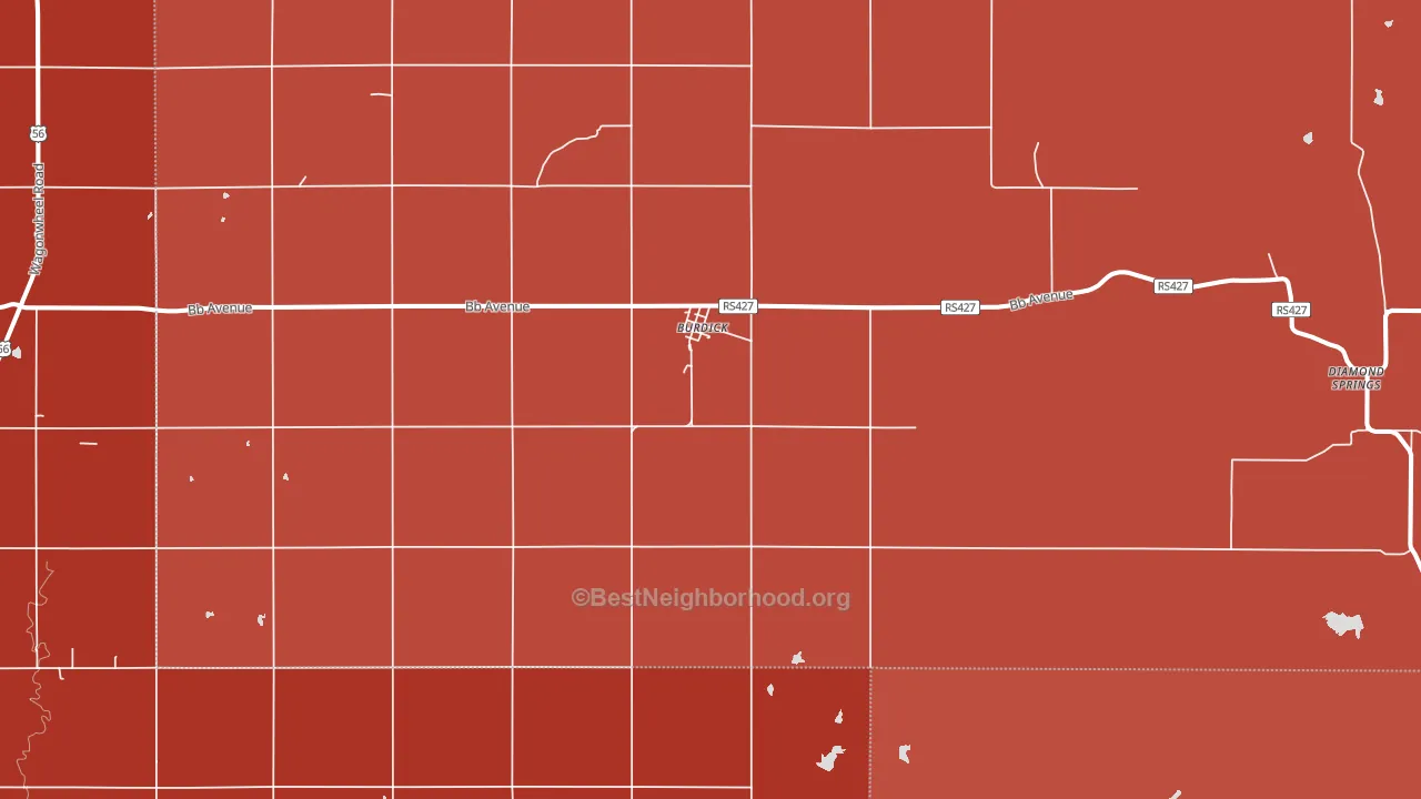Burdick, KS block-group political-lean map