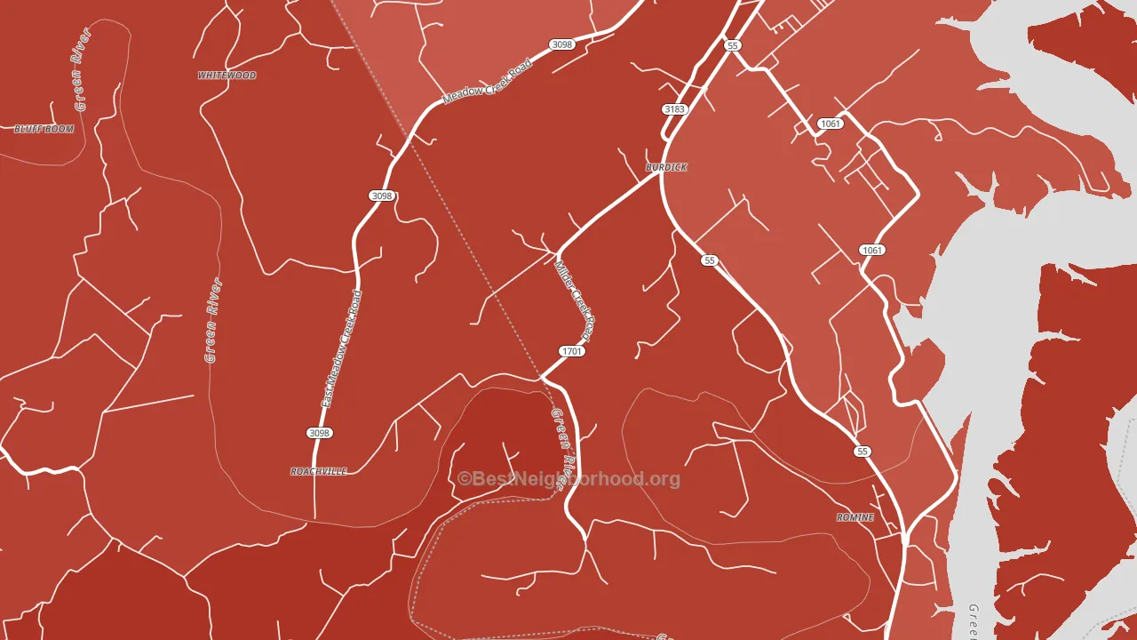 Burdick, KY block-group political-lean map