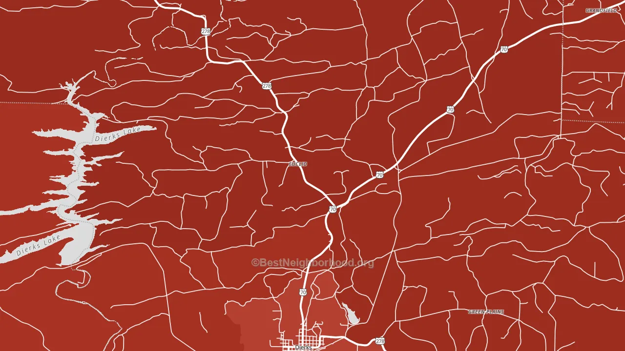 Burg, AR block-group political-lean map