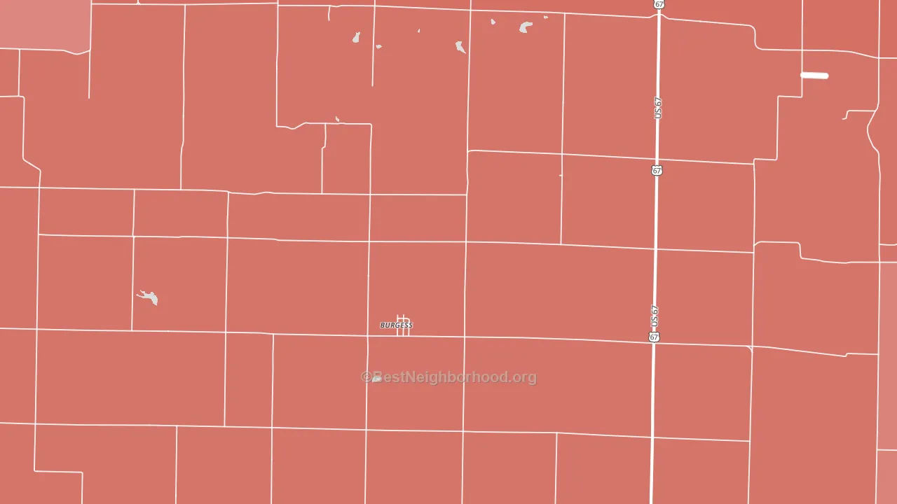 Burgess, IL block-group political-lean map