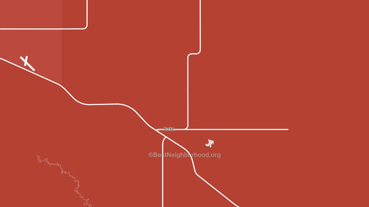 Burke, SD block-group political-lean map