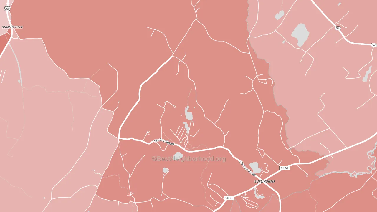 Burlingham, NY block-group political-lean map