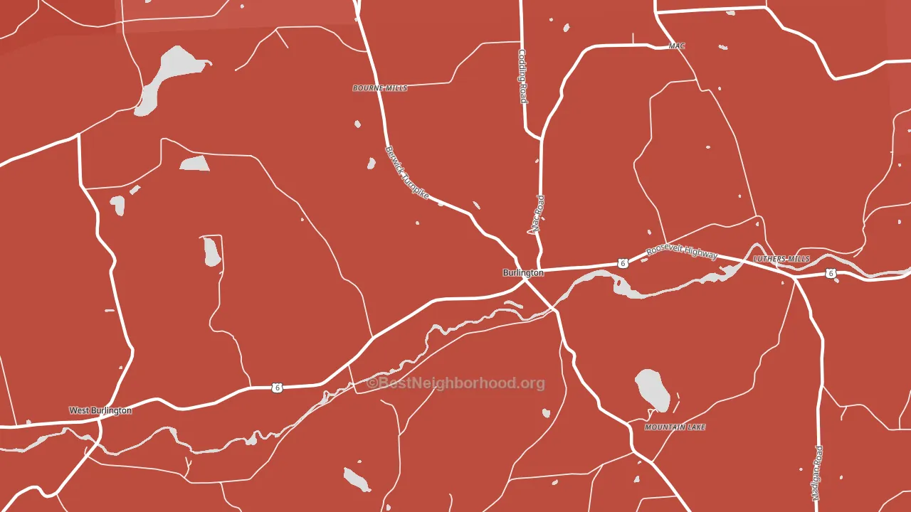 Burlington, PA block-group political-lean map