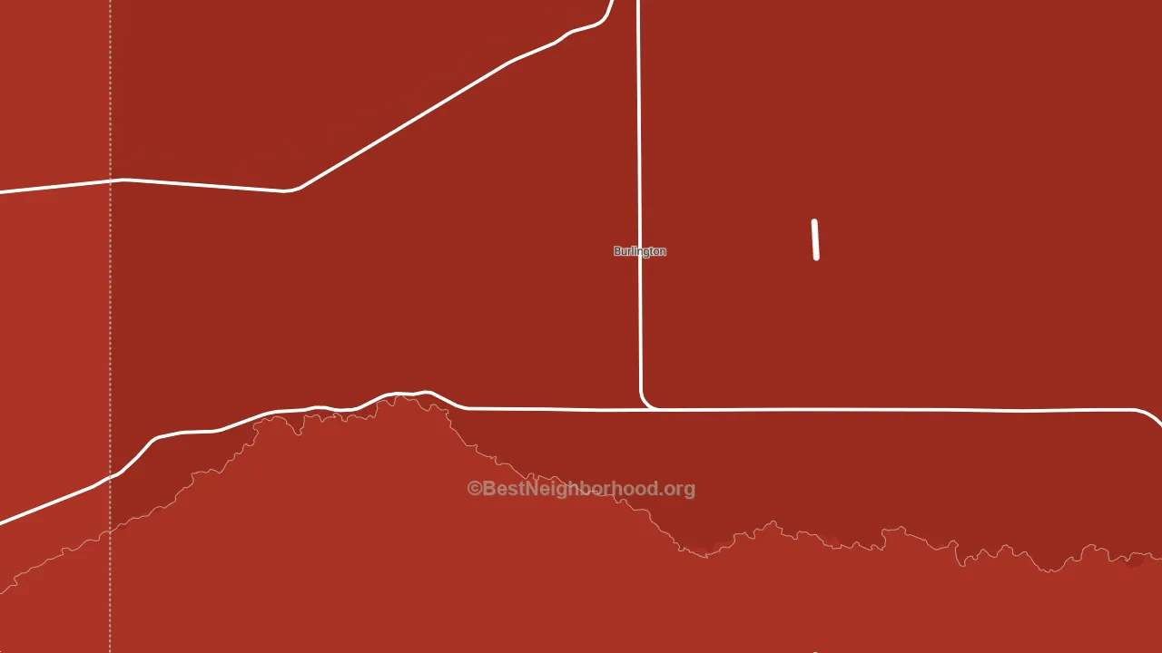 Burlington, WY block-group political-lean map