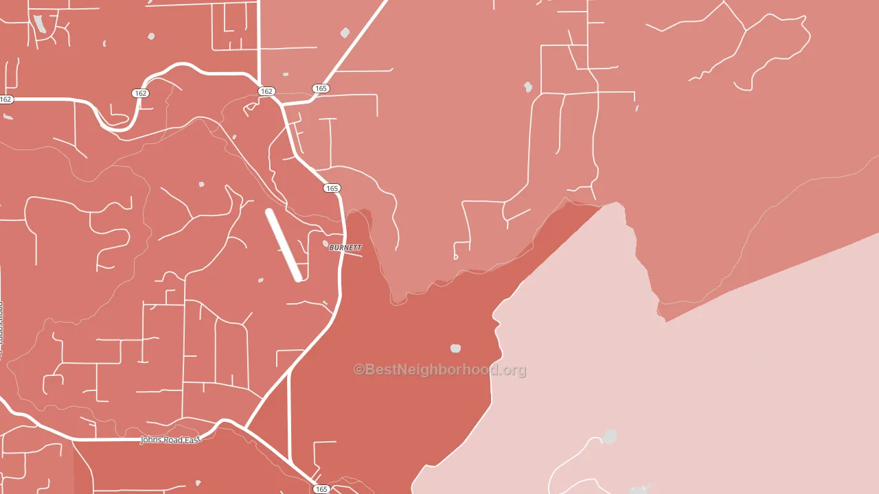 Burnett, WA block-group political-lean map