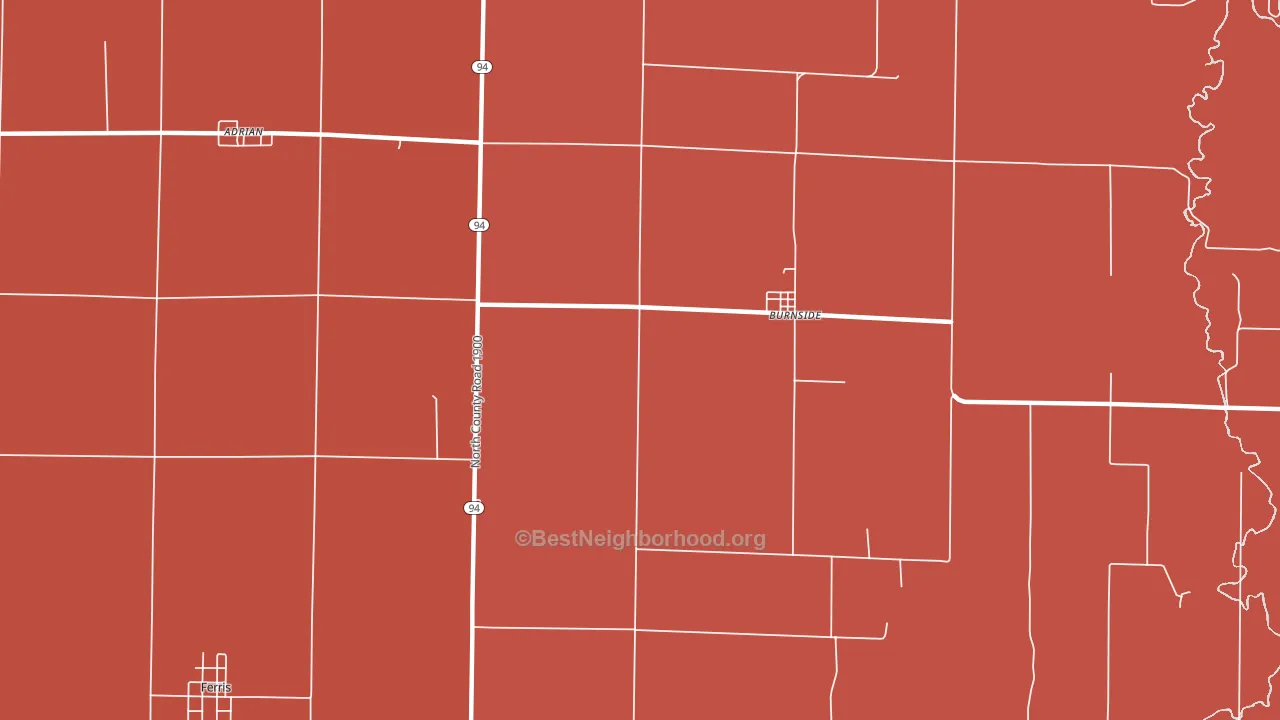 Burnside, IL block-group political-lean map