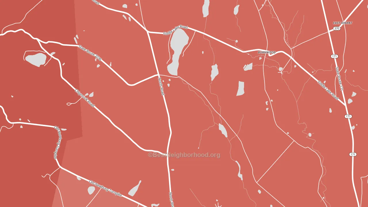 Burnwood, PA block-group political-lean map