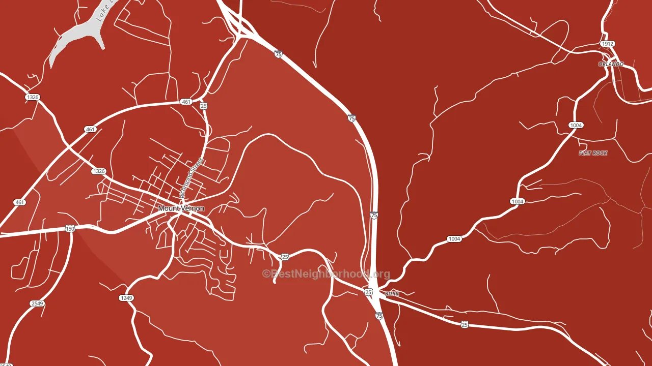 Burr, KY block-group political-lean map