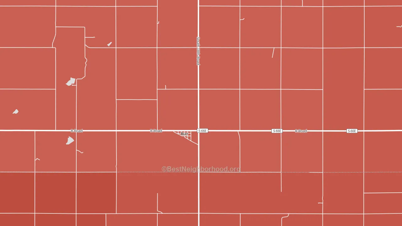 Burr, NE block-group political-lean map