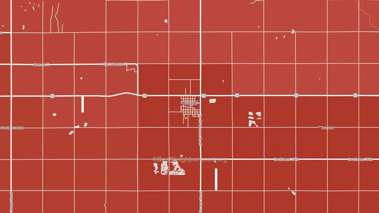 Burrton, KS block-group political-lean map