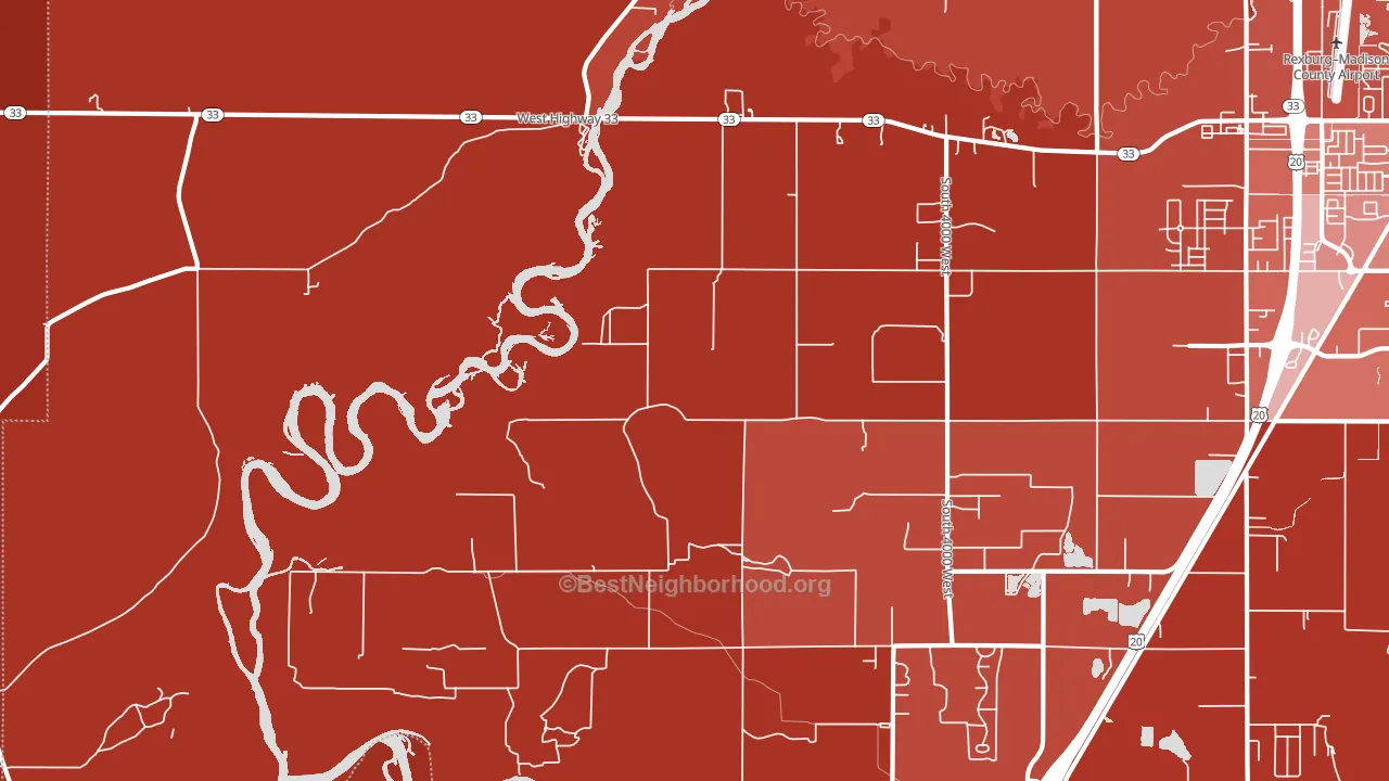 Burton, ID block-group political-lean map