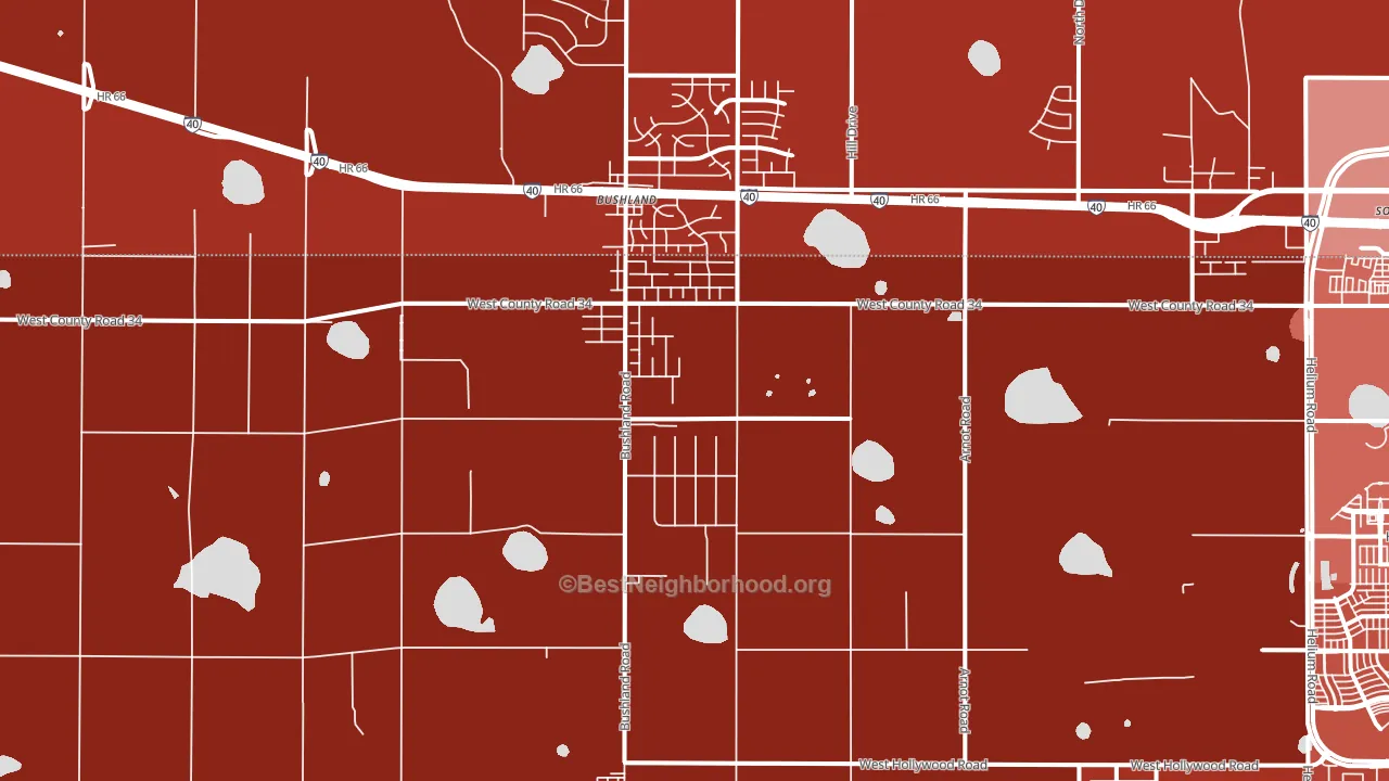 Bushland, TX block-group political-lean map