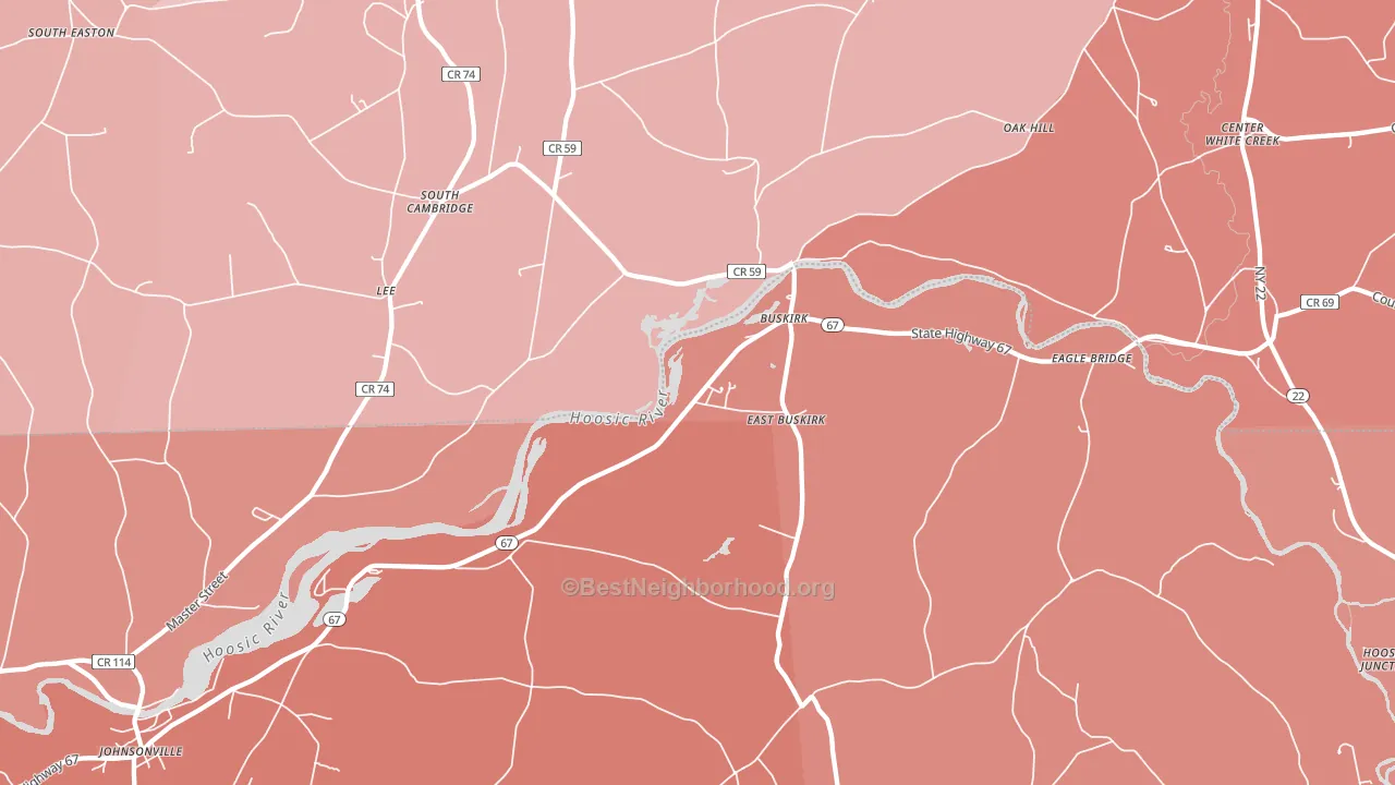 Buskirk, NY block-group political-lean map
