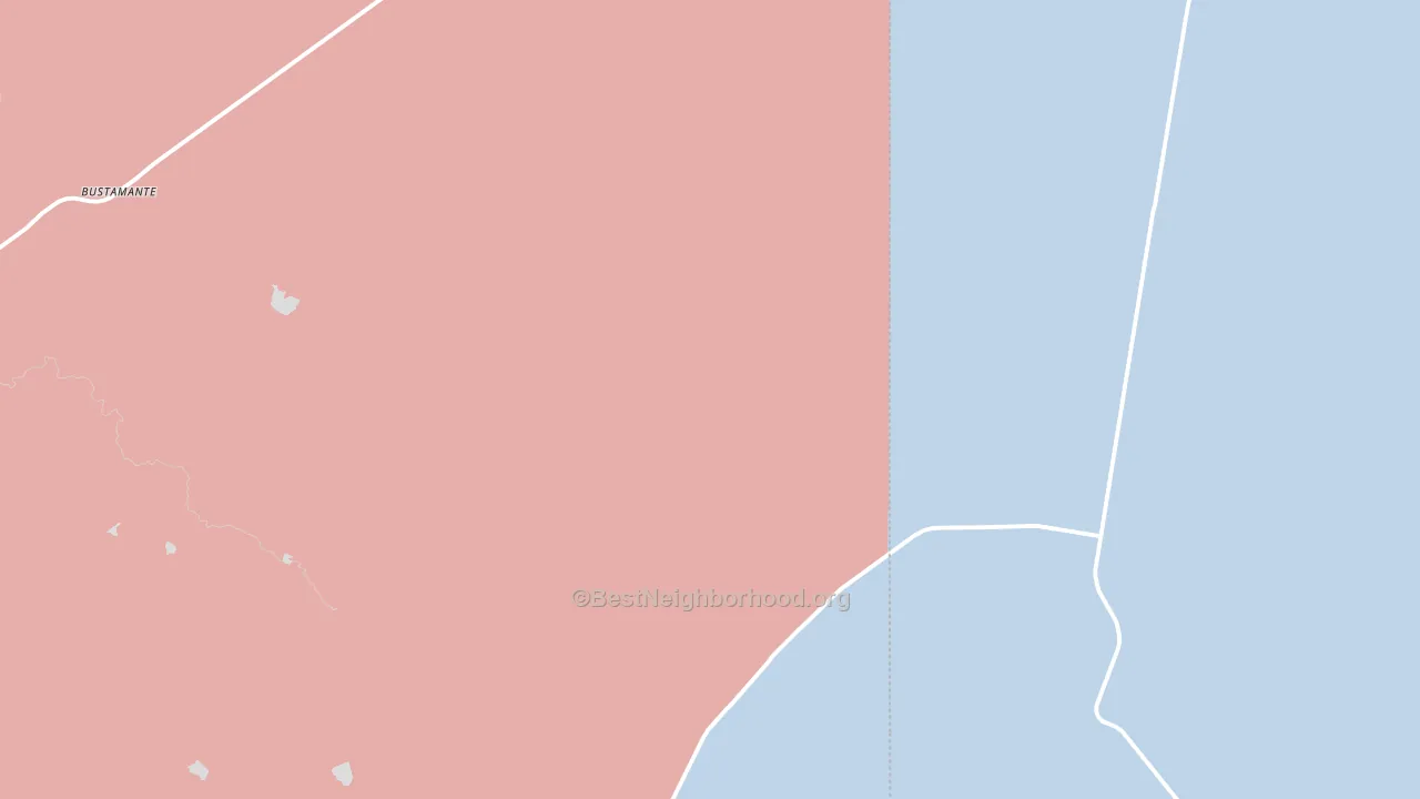 Bustamante, TX block-group political-lean map
