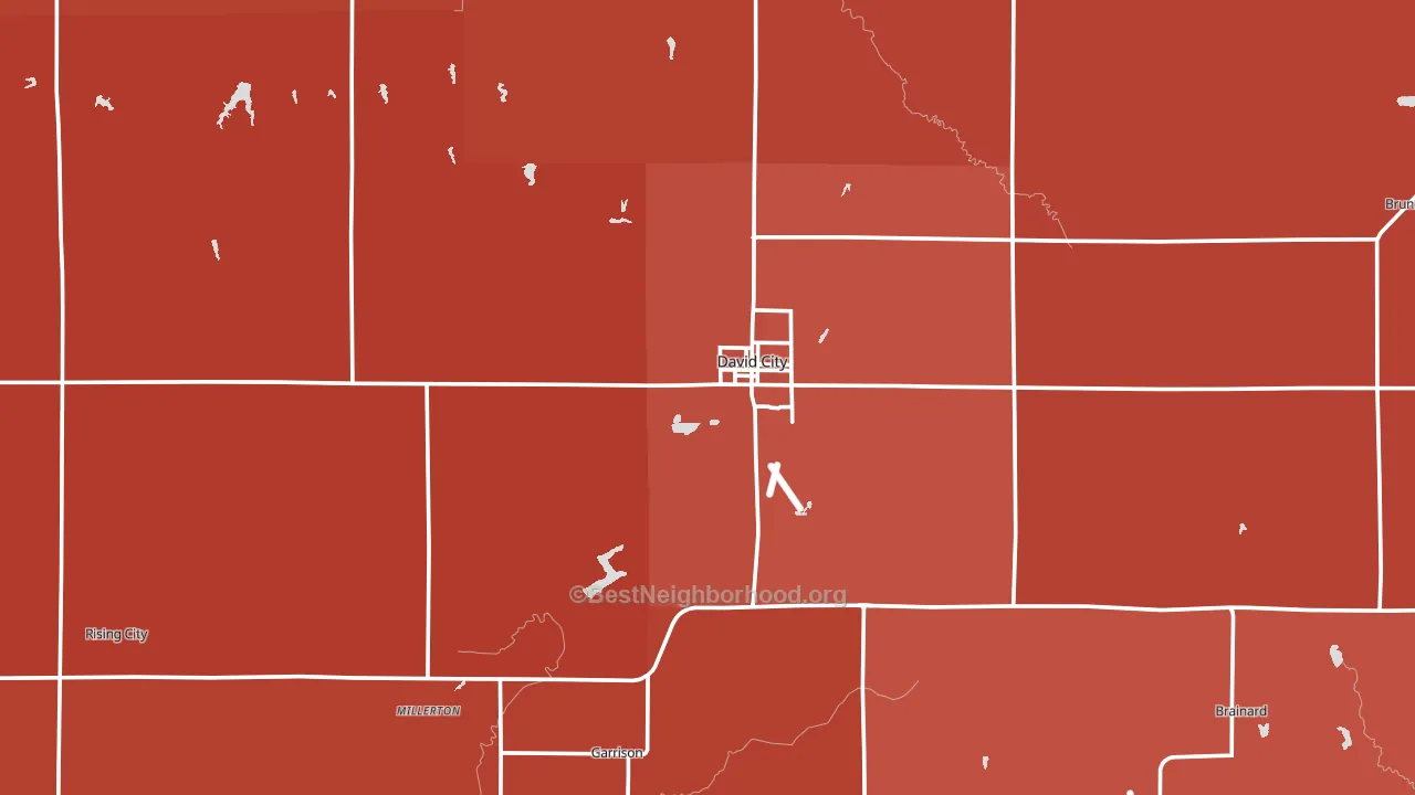 Butler County, NE block-group political-lean map
