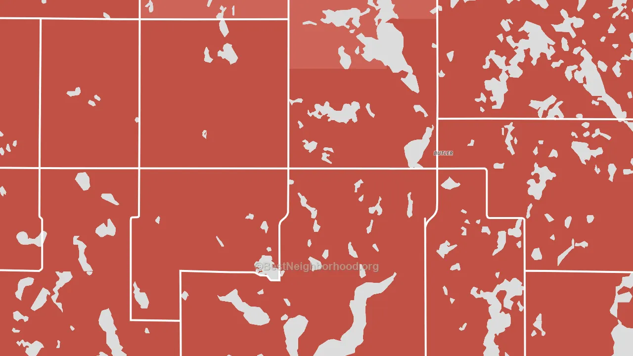 Butler, SD block-group political-lean map