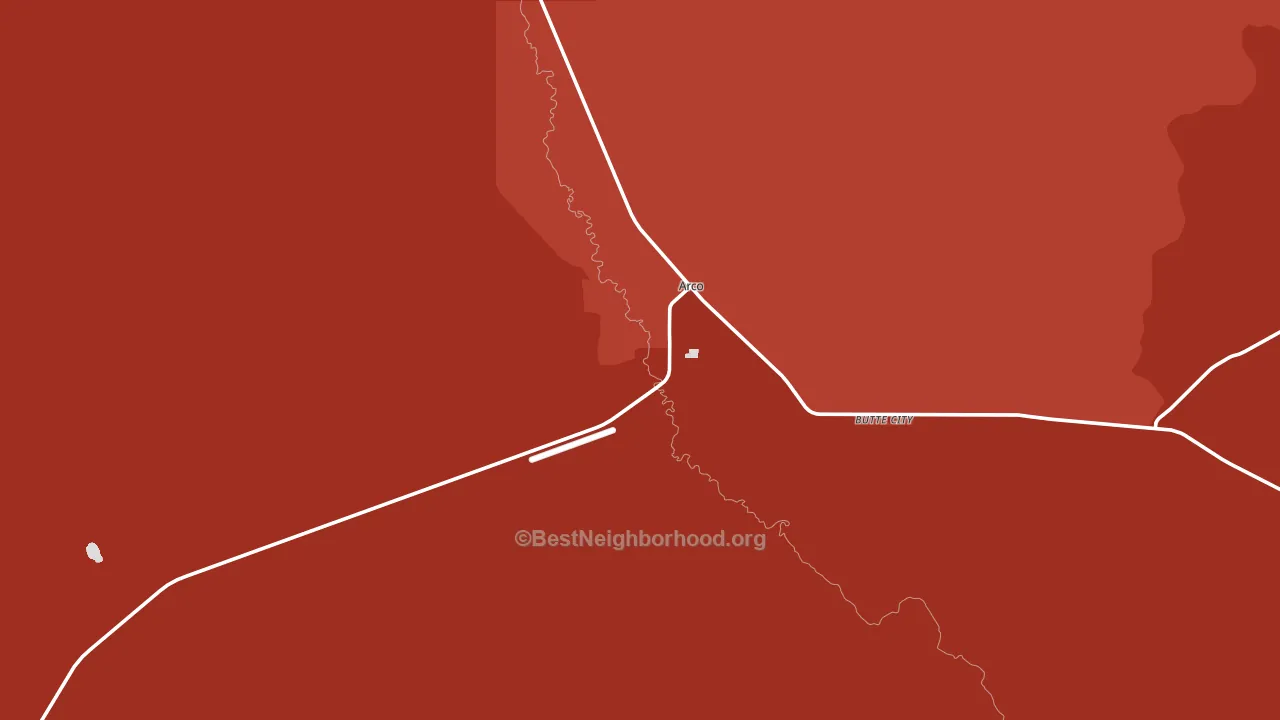 Butte City, ID block-group political-lean map