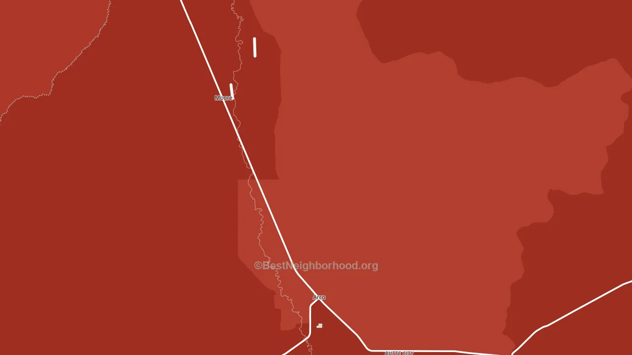 Butte County, ID block-group political-lean map