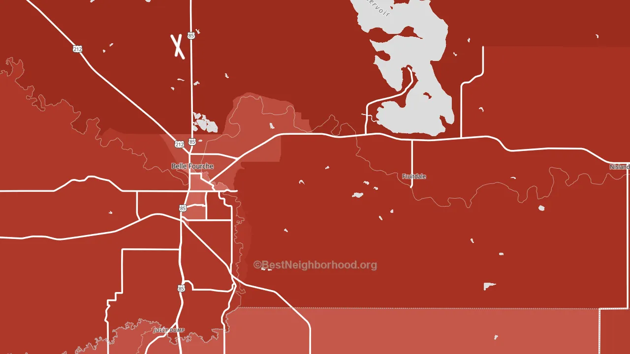 Butte County, SD block-group political-lean map