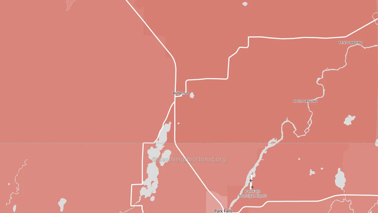 Butternut, WI block-group political-lean map
