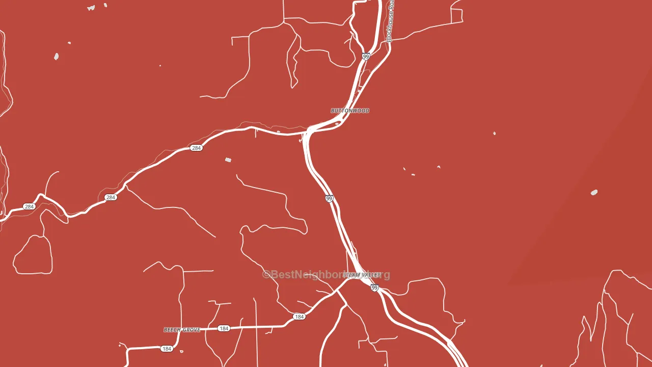 Buttonwood, PA block-group political-lean map